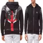 veste philipp plein sweat tete de mort wing off